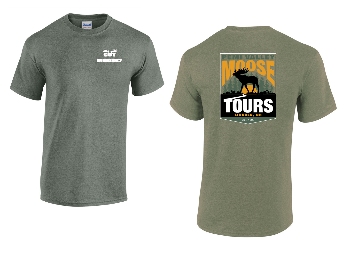 Pemi Valley Moose Tour Badge Logo Unisex T-Shirt Military Green